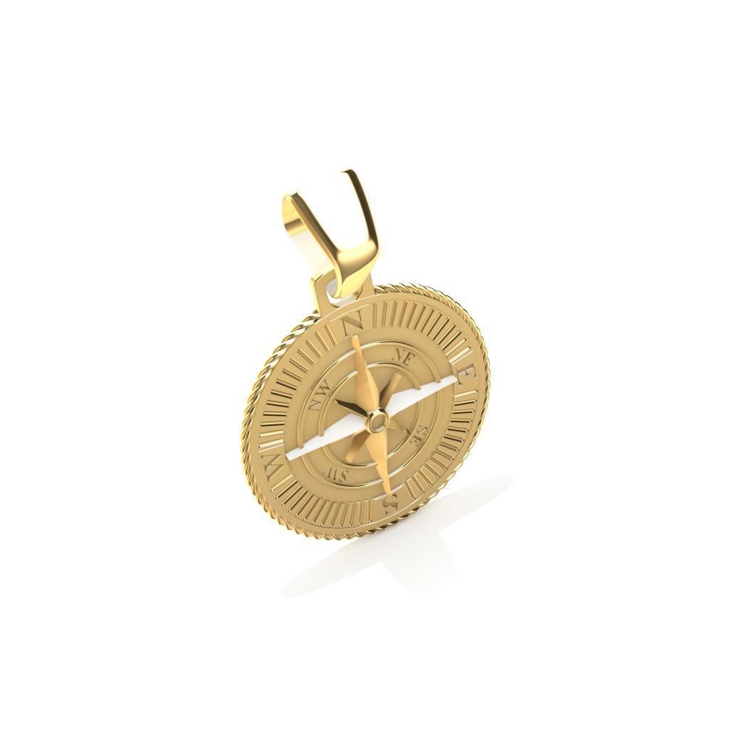 COMPASS PENDANT 3D print model_2