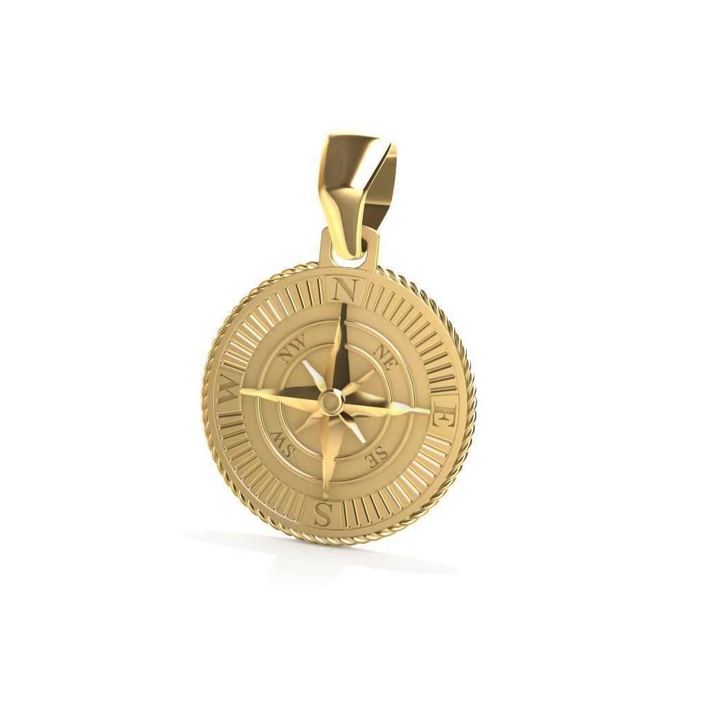 COMPASS PENDANT 3D print model_1