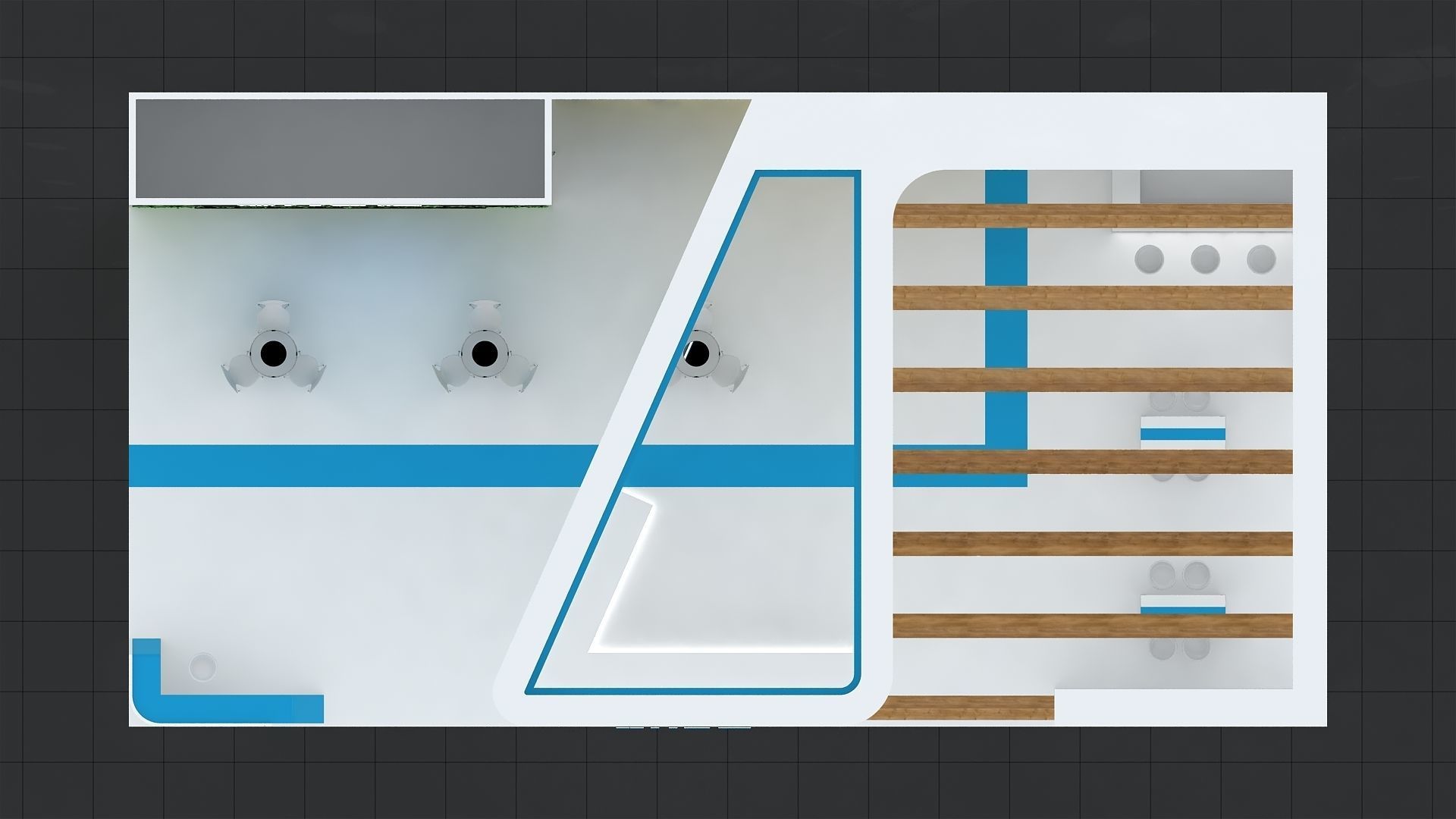 Exhibition Stand Stall Three Side Open 19X09 3D model_6