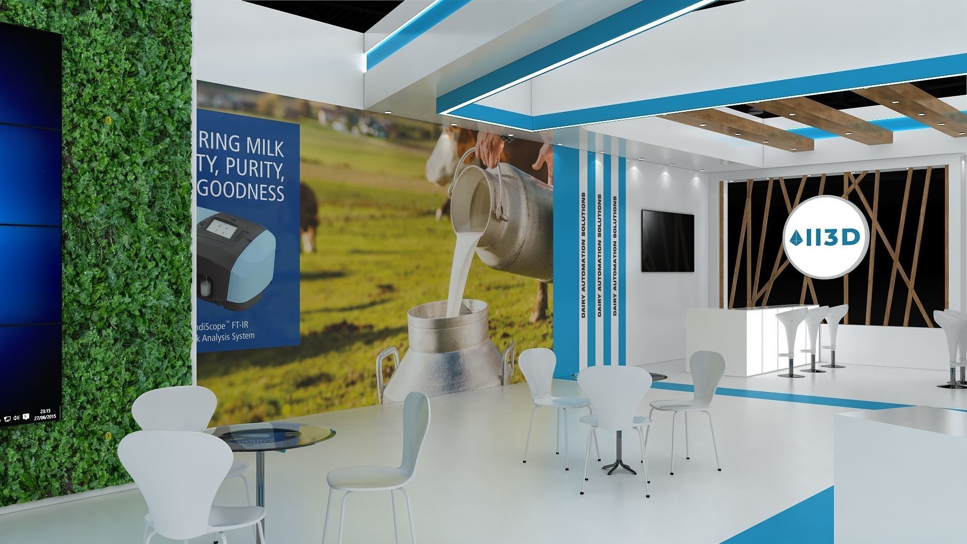 Exhibition Stand Stall Three Side Open 19X09 3D model_2