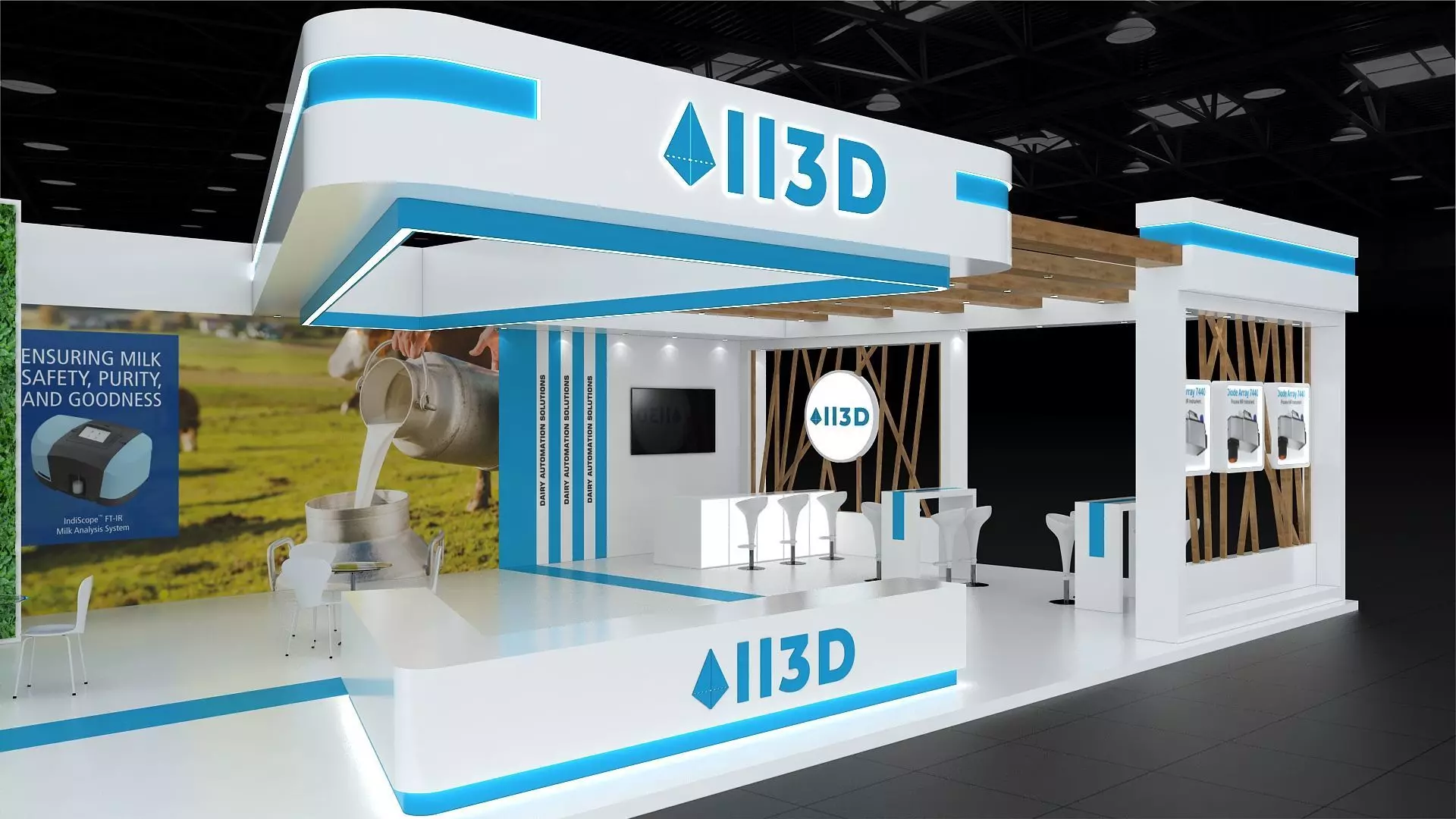 Exhibition Stand Stall Three Side Open 19X09 3D model_0