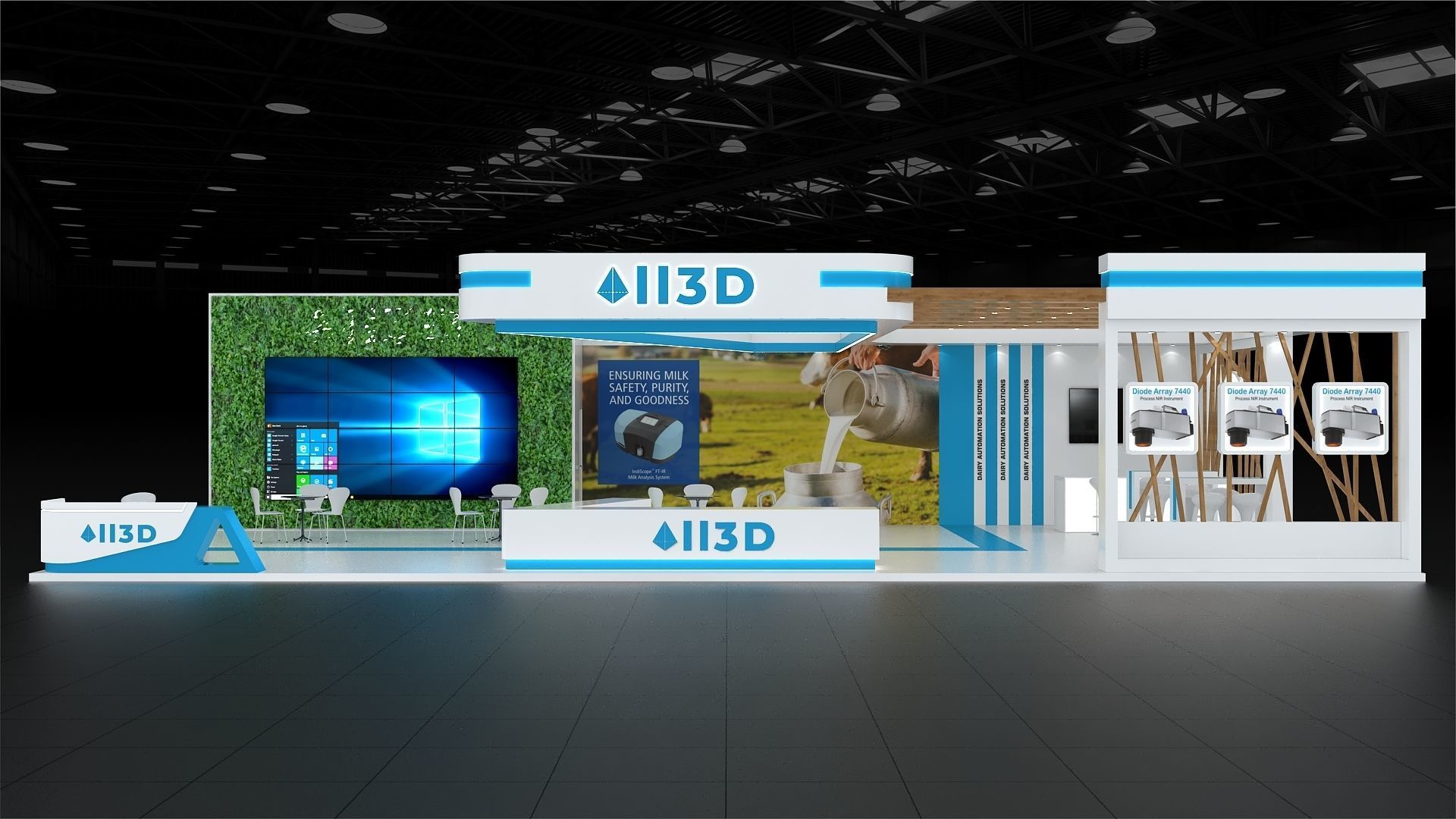 Exhibition Stand Stall Three Side Open 19X09 3D model_1