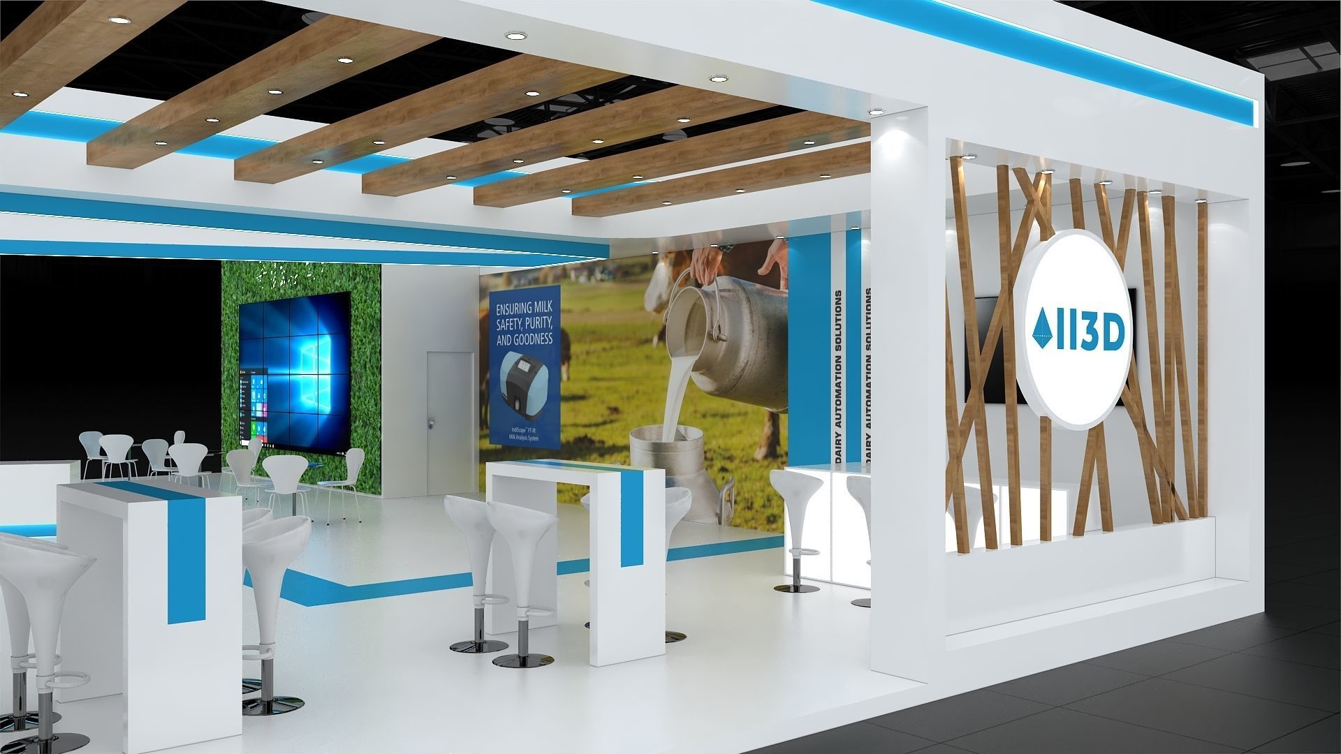 Exhibition Stand Stall Three Side Open 19X09 3D model_3