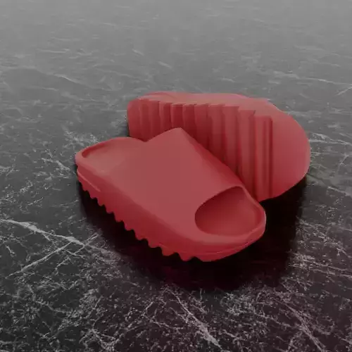 ADIDAS YEEZY SLIPPER - RED