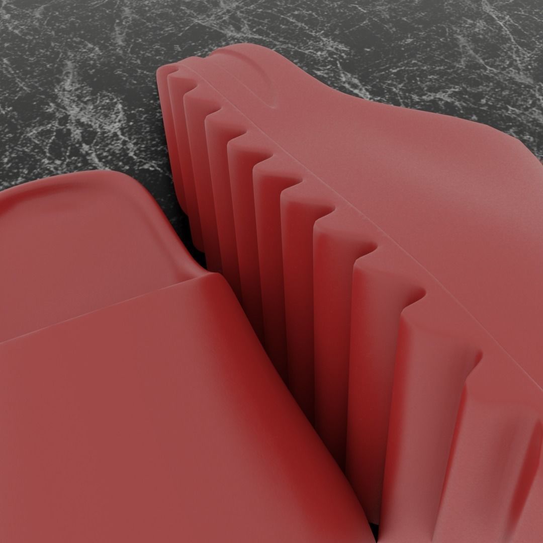ADIDAS YEEZY SLIPPER - RED Low-poly 3D model_8