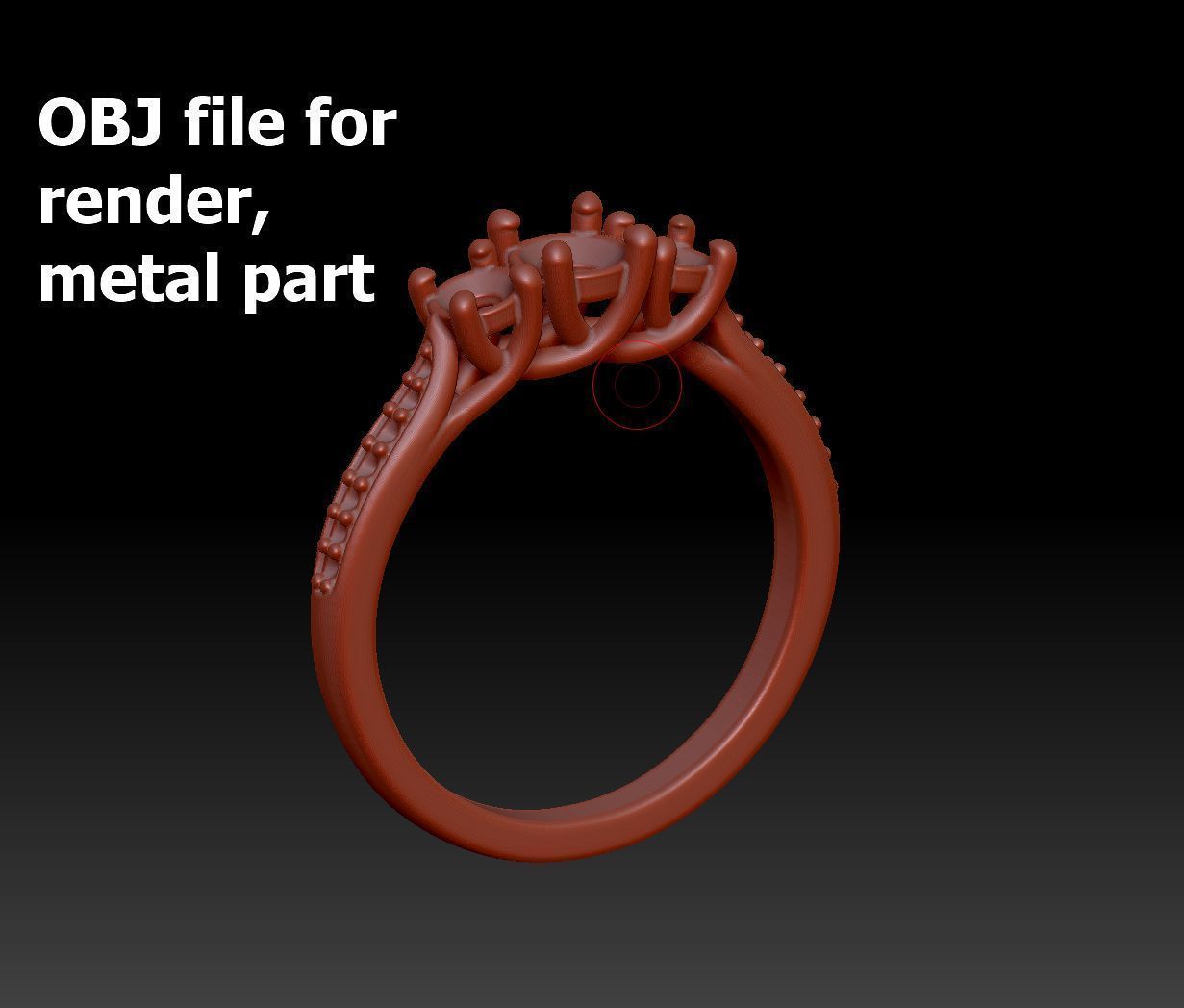 3 diamond Solitaire Trellis Engagement Ring 3Dprint model 3D print model_13