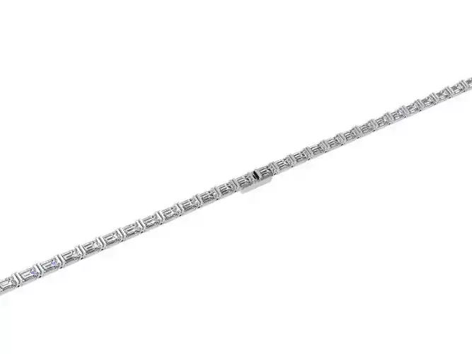 Emerald Cut Diamond Bracelet 4482