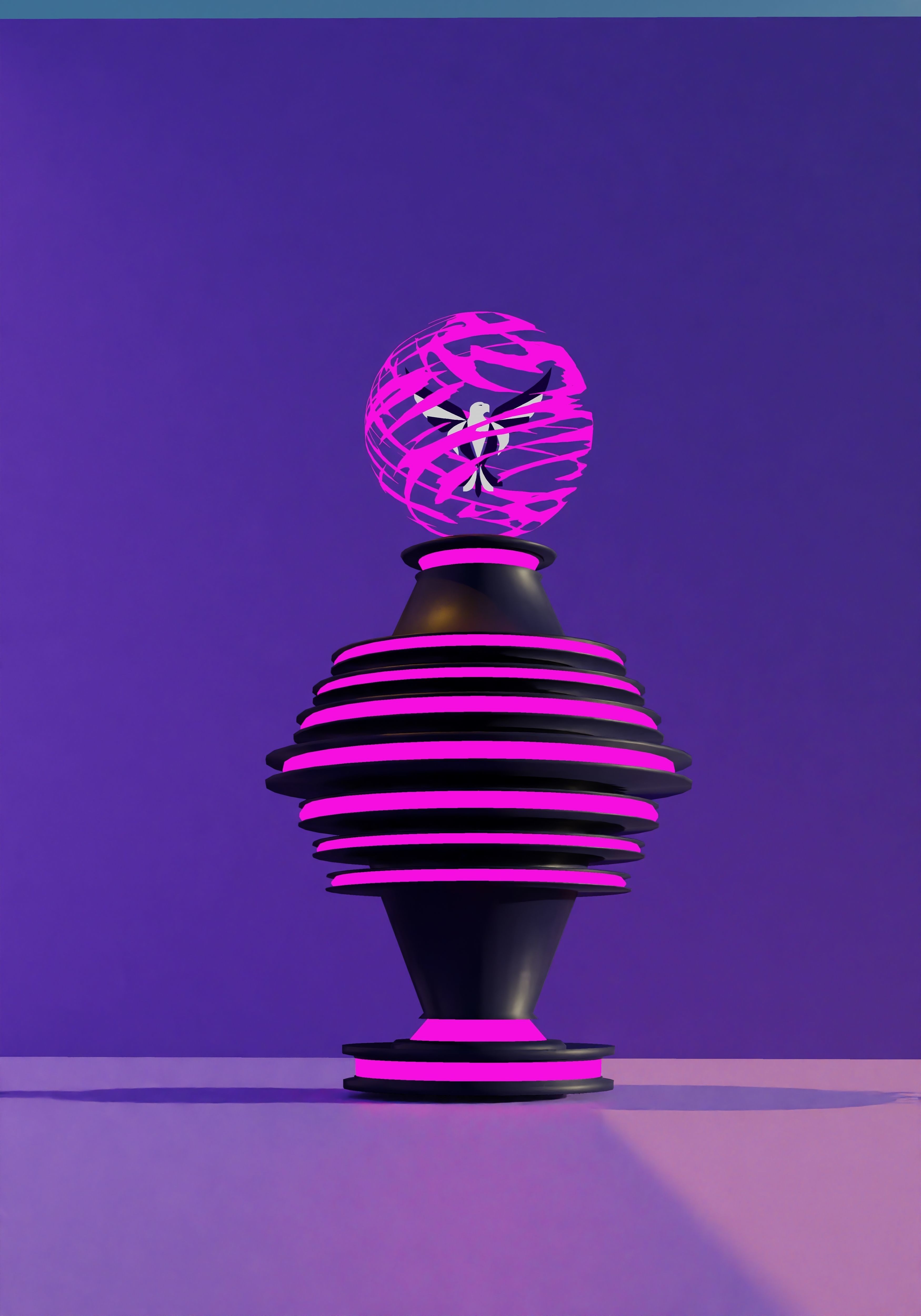 Watch tower bird type 3D model_1