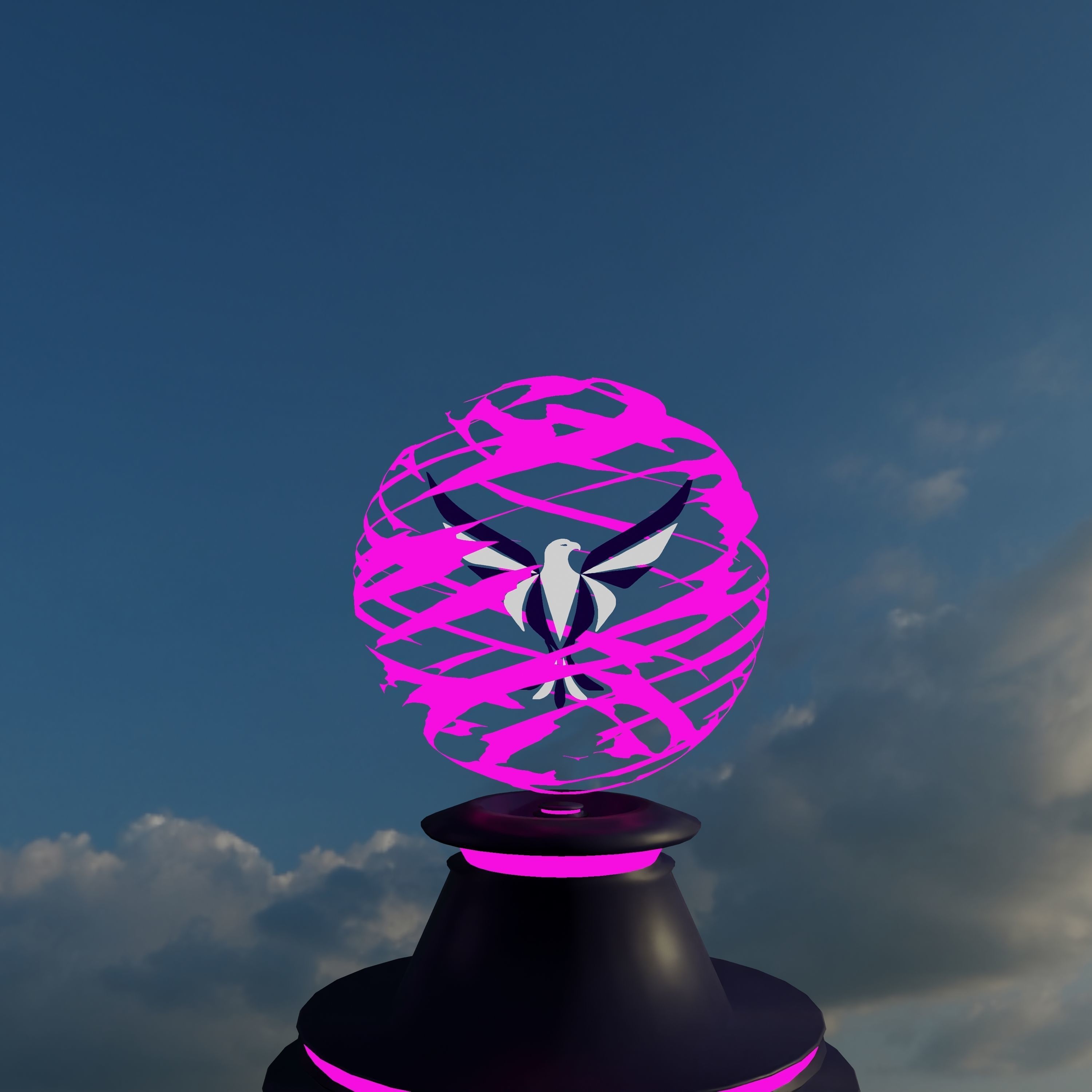 Watch tower bird type 3D model_3