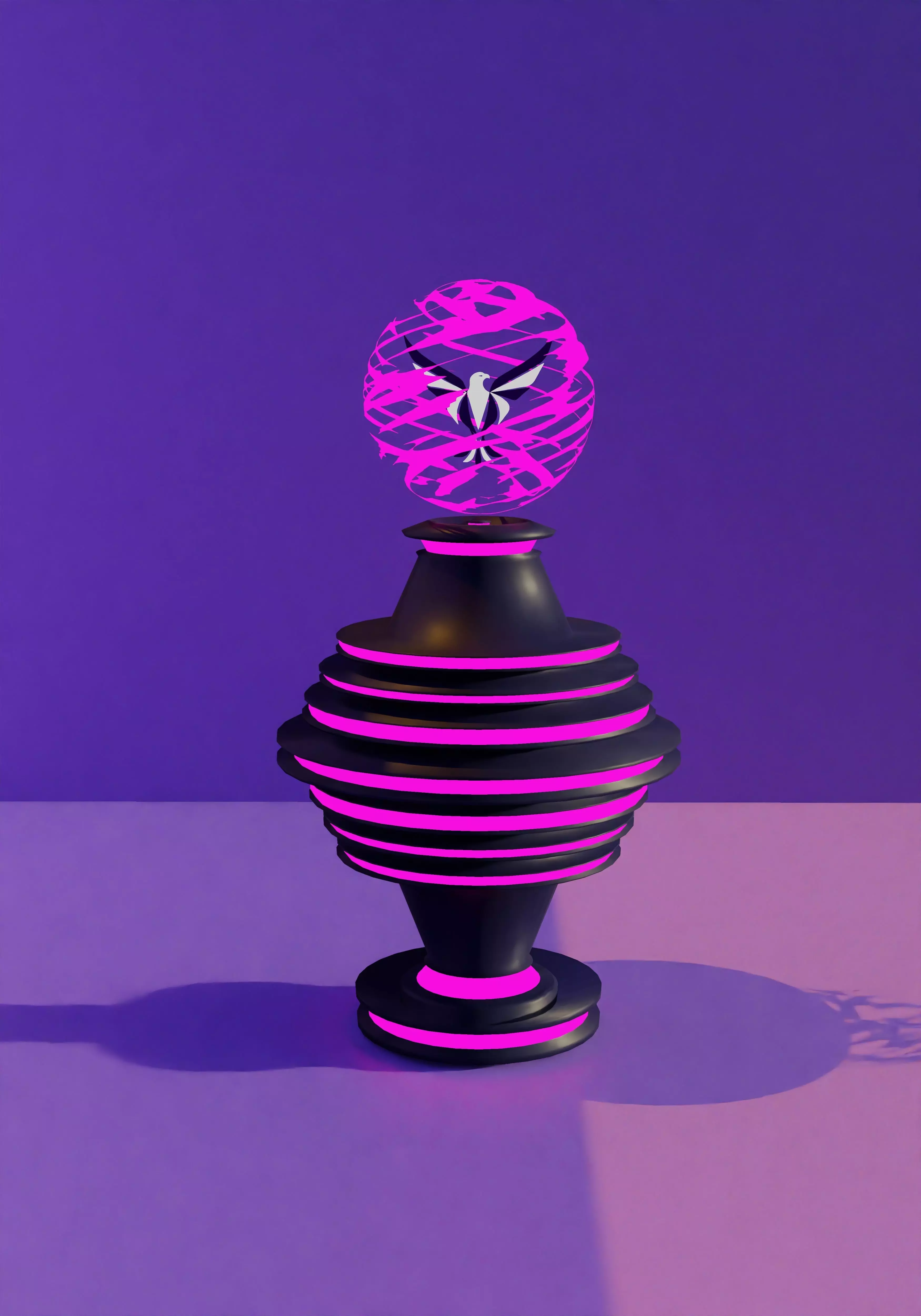 Watch tower bird type 3D model_0