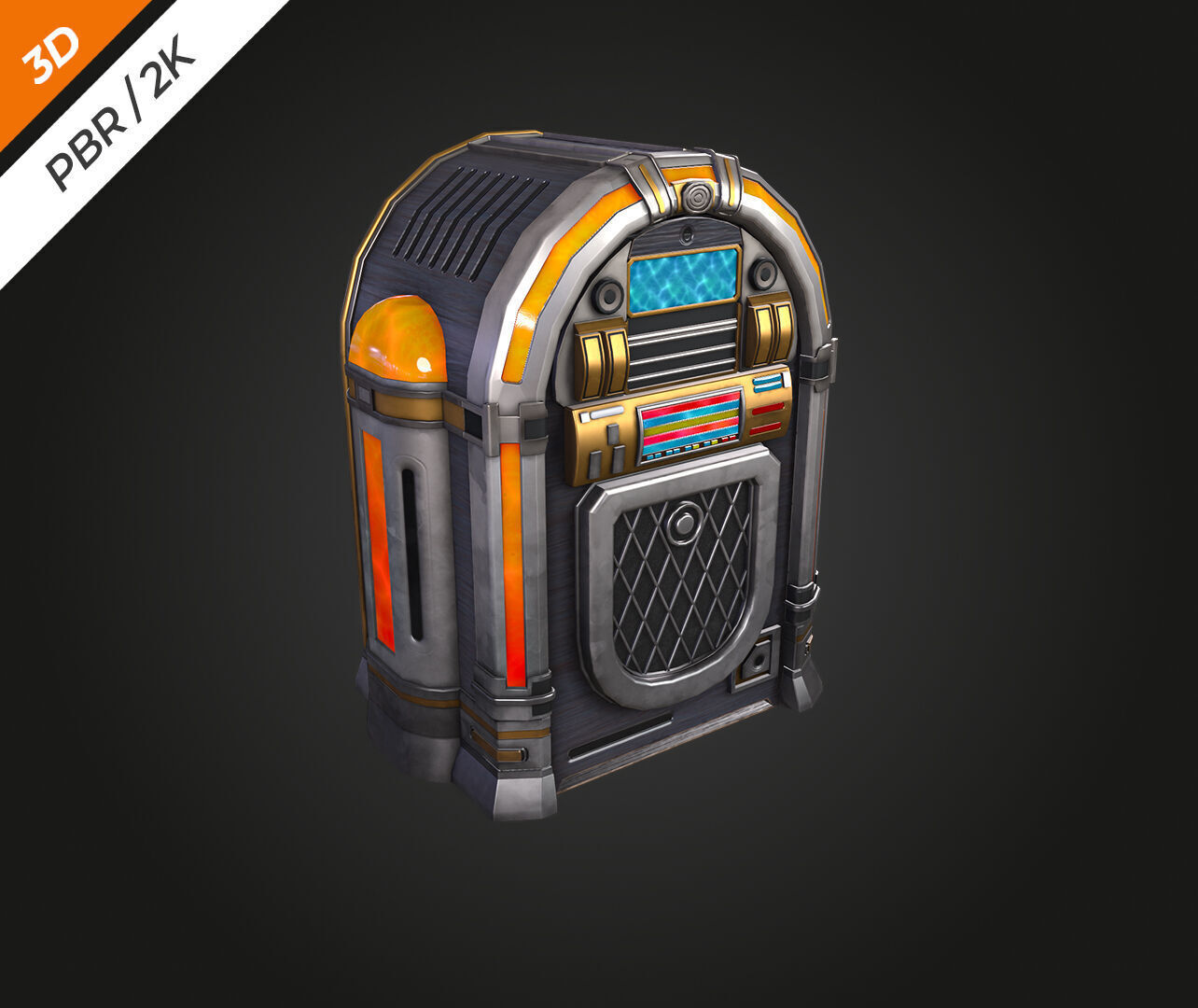 Jukebox  Low-poly 3D model_5
