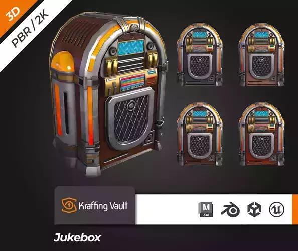 Jukebox  Low-poly 3D model