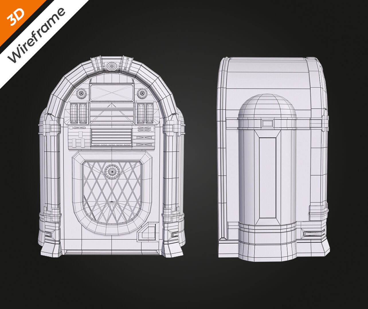 Jukebox  Low-poly 3D model_13