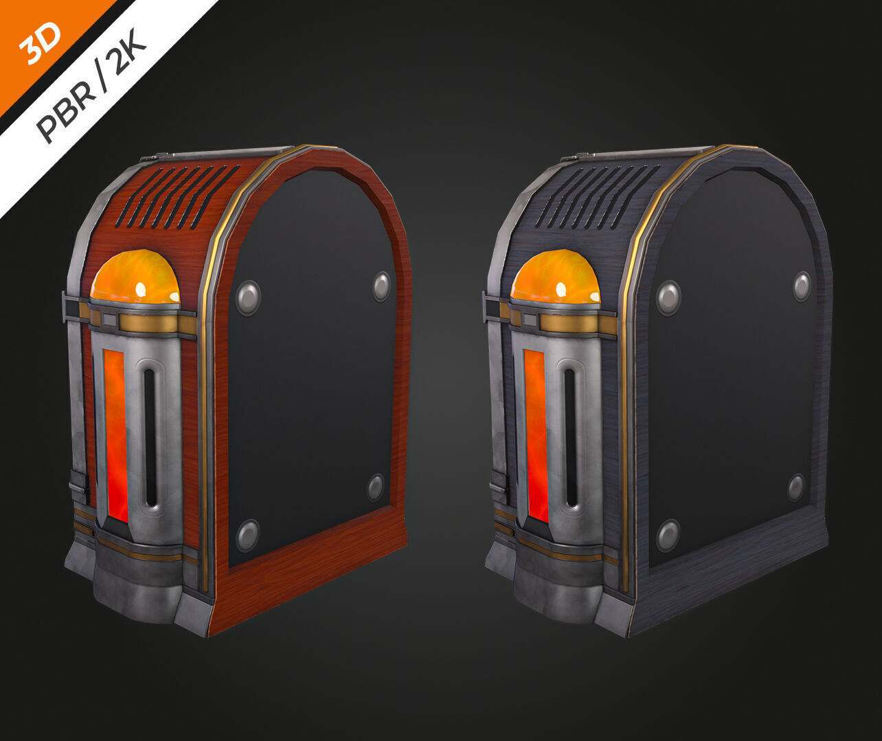 Jukebox  Low-poly 3D model_11