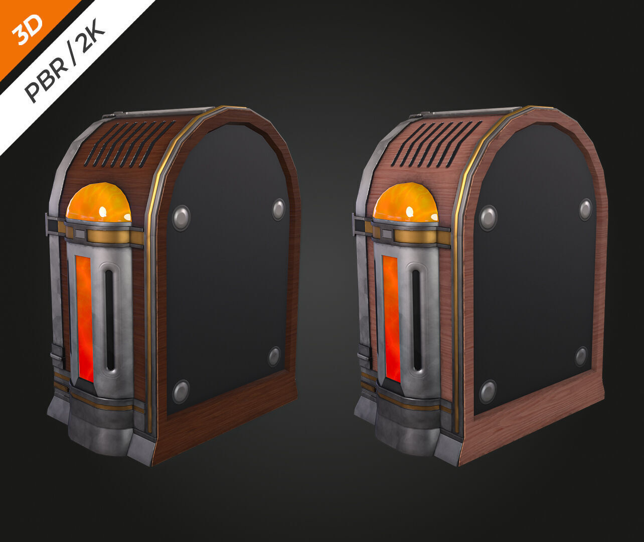 Jukebox  Low-poly 3D model_10