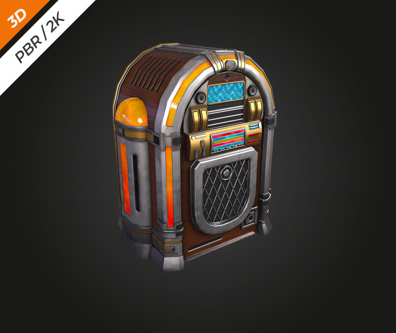 Jukebox  Low-poly 3D model_2