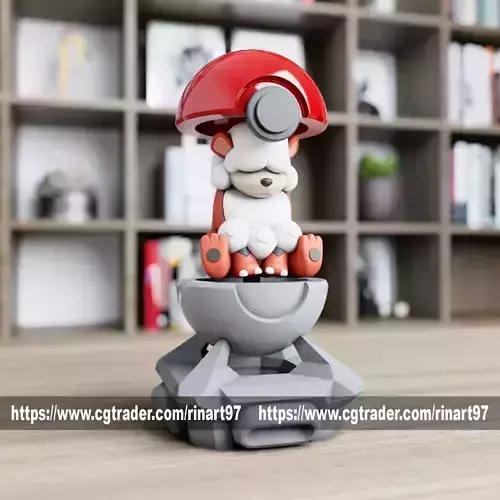 growlithe hisuian in the Pokeball from pokemon