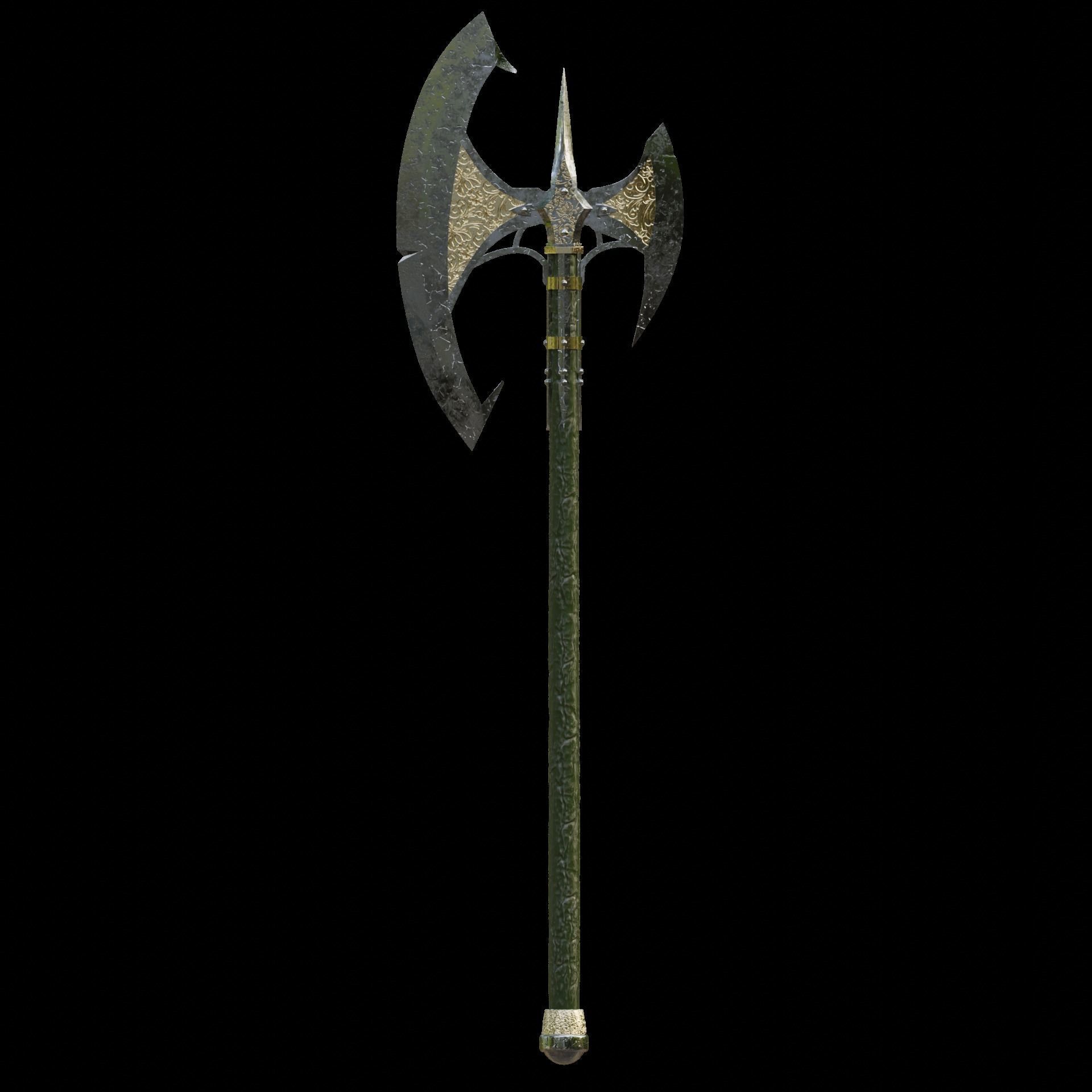 Fantasy Bloodsoaked Great Axe Baldurs Gate 3 3D print model_4