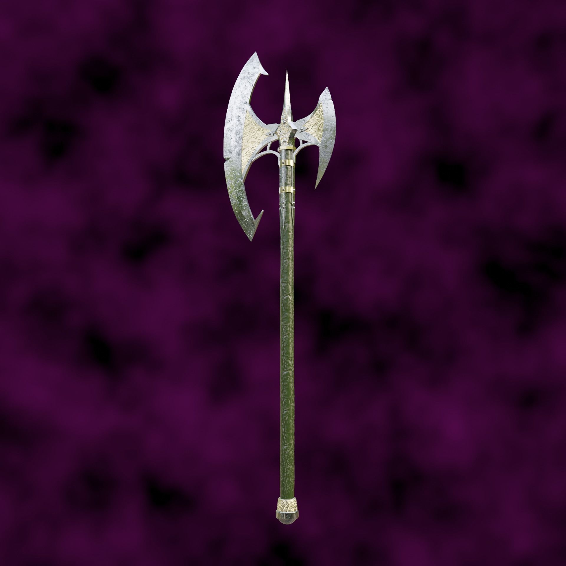 Fantasy Bloodsoaked Great Axe Baldurs Gate 3 3D print model_3