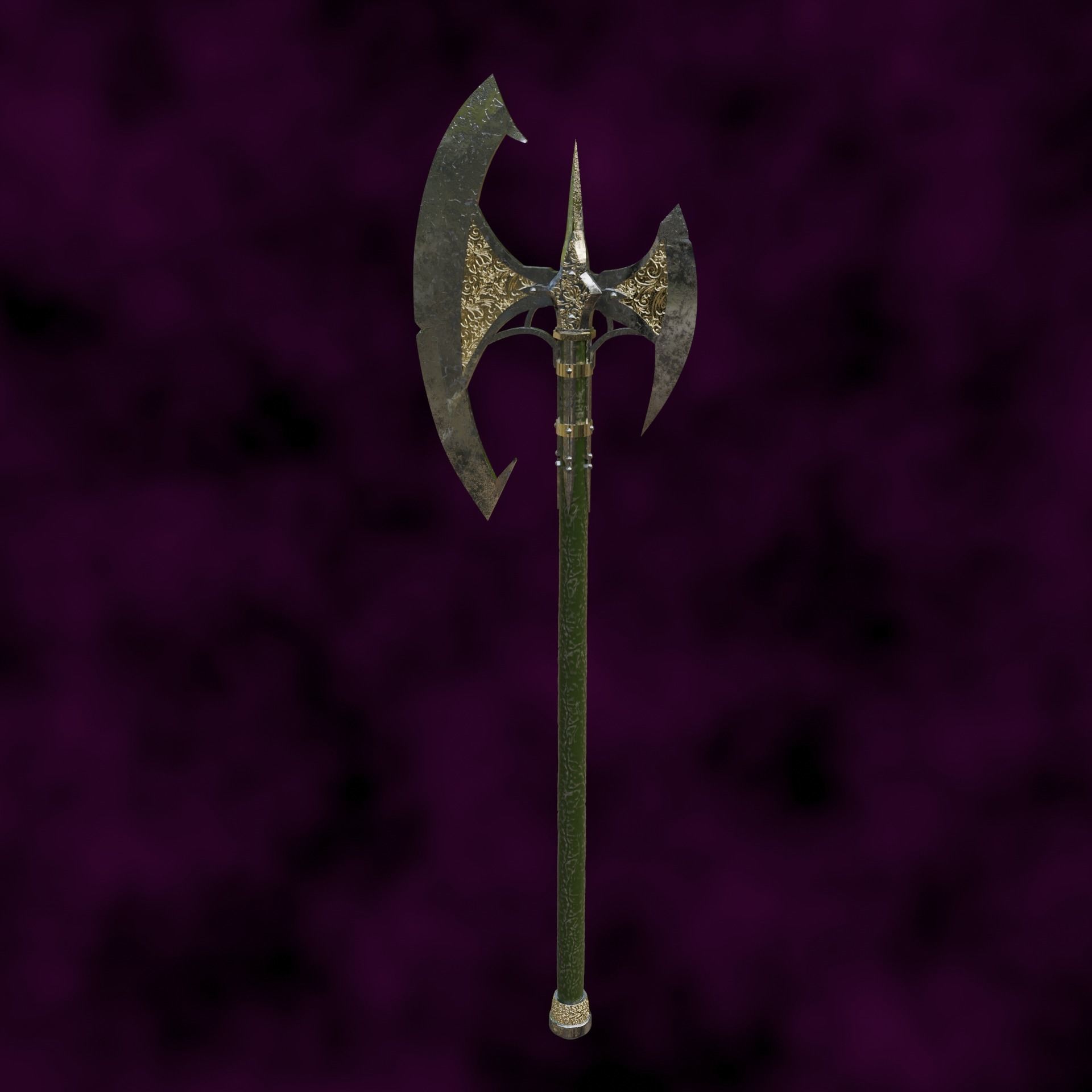 Fantasy Bloodsoaked Great Axe Baldurs Gate 3 3D print model_2
