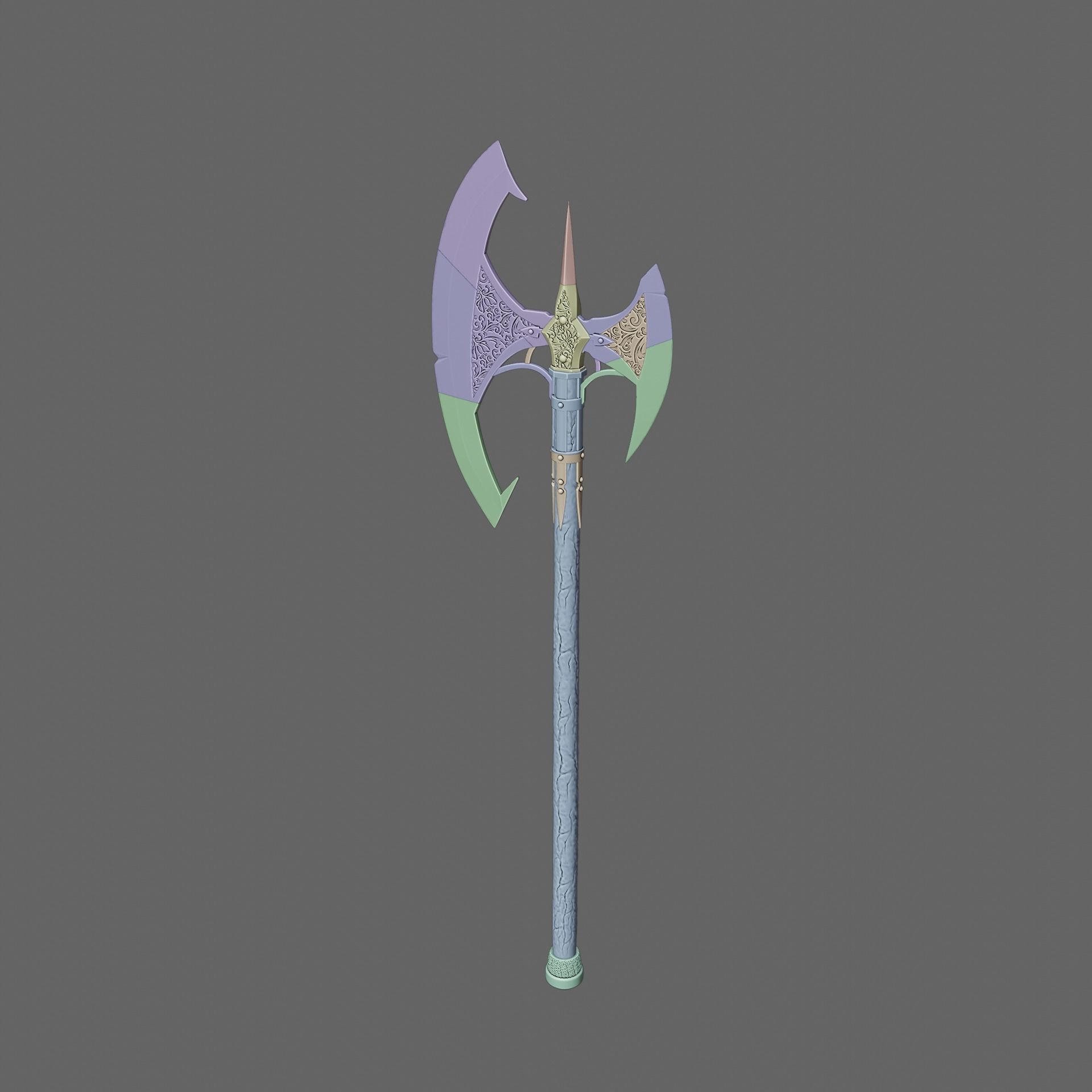 Fantasy Bloodsoaked Great Axe Baldurs Gate 3 3D print model_7