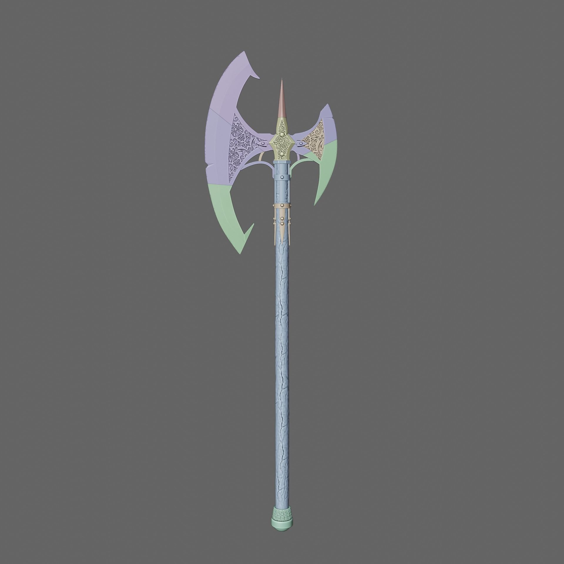 Fantasy Bloodsoaked Great Axe Baldurs Gate 3 3D print model_13