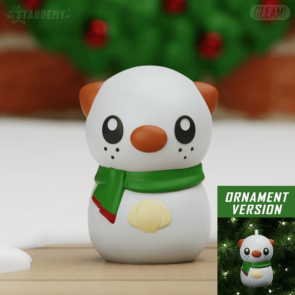 OSHAWOTT SNOWMAN CHRISTMAS POKEMON DECOR 3D print model_4