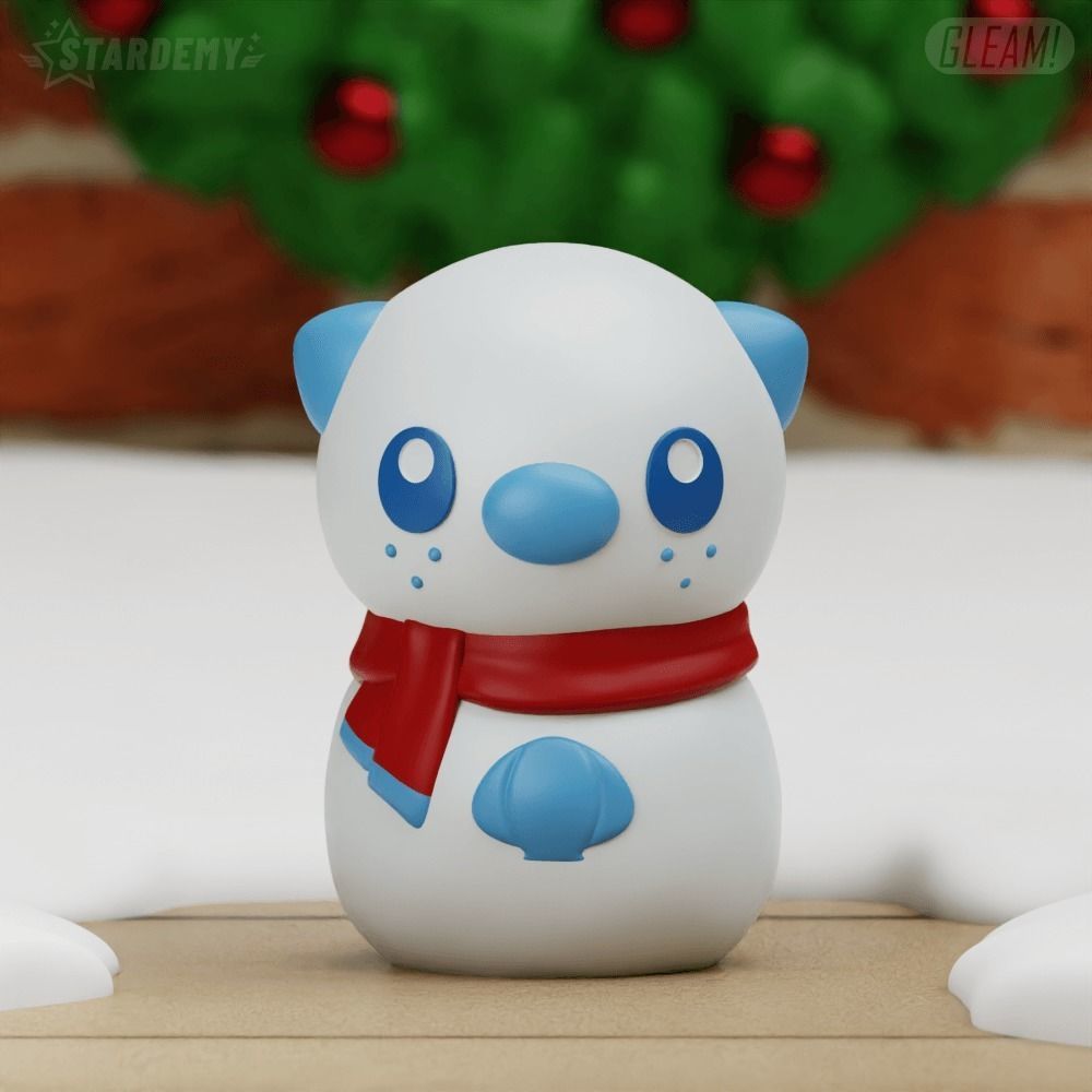 OSHAWOTT SNOWMAN CHRISTMAS POKEMON DECOR 3D print model_6
