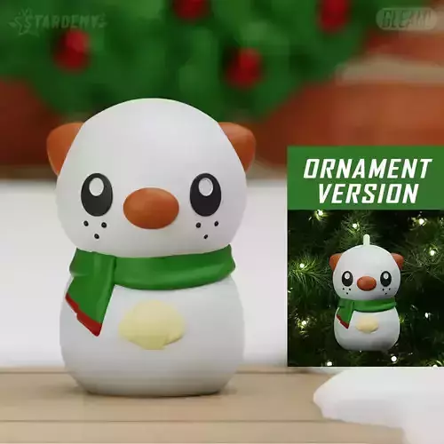 OSHAWOTT SNOWMAN CHRISTMAS POKEMON DECOR 3D print model