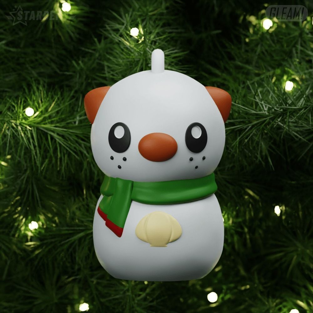 OSHAWOTT SNOWMAN CHRISTMAS POKEMON DECOR 3D print model_1
