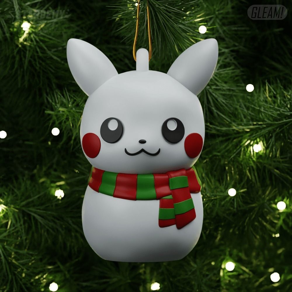PIKACHU SNOWMAN CHRISTMAS POKEMON DECOR 3D print model_1
