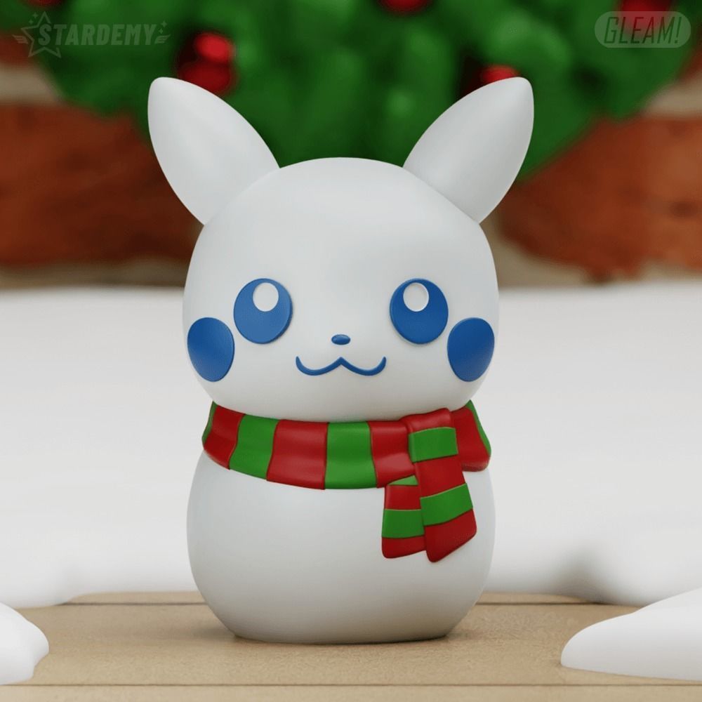 PIKACHU SNOWMAN CHRISTMAS POKEMON DECOR 3D print model_8