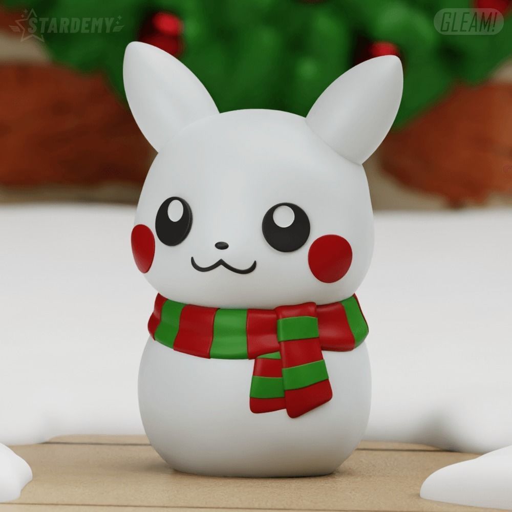 PIKACHU SNOWMAN CHRISTMAS POKEMON DECOR 3D print model_6