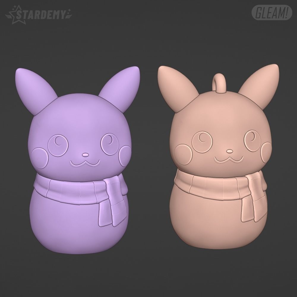 PIKACHU SNOWMAN CHRISTMAS POKEMON DECOR 3D print model_3