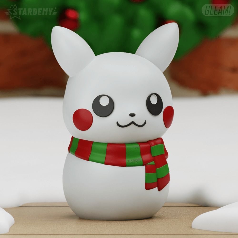 PIKACHU SNOWMAN CHRISTMAS POKEMON DECOR 3D print model_5