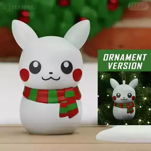 PIKACHU SNOWMAN CHRISTMAS POKEMON DECOR 3D print model