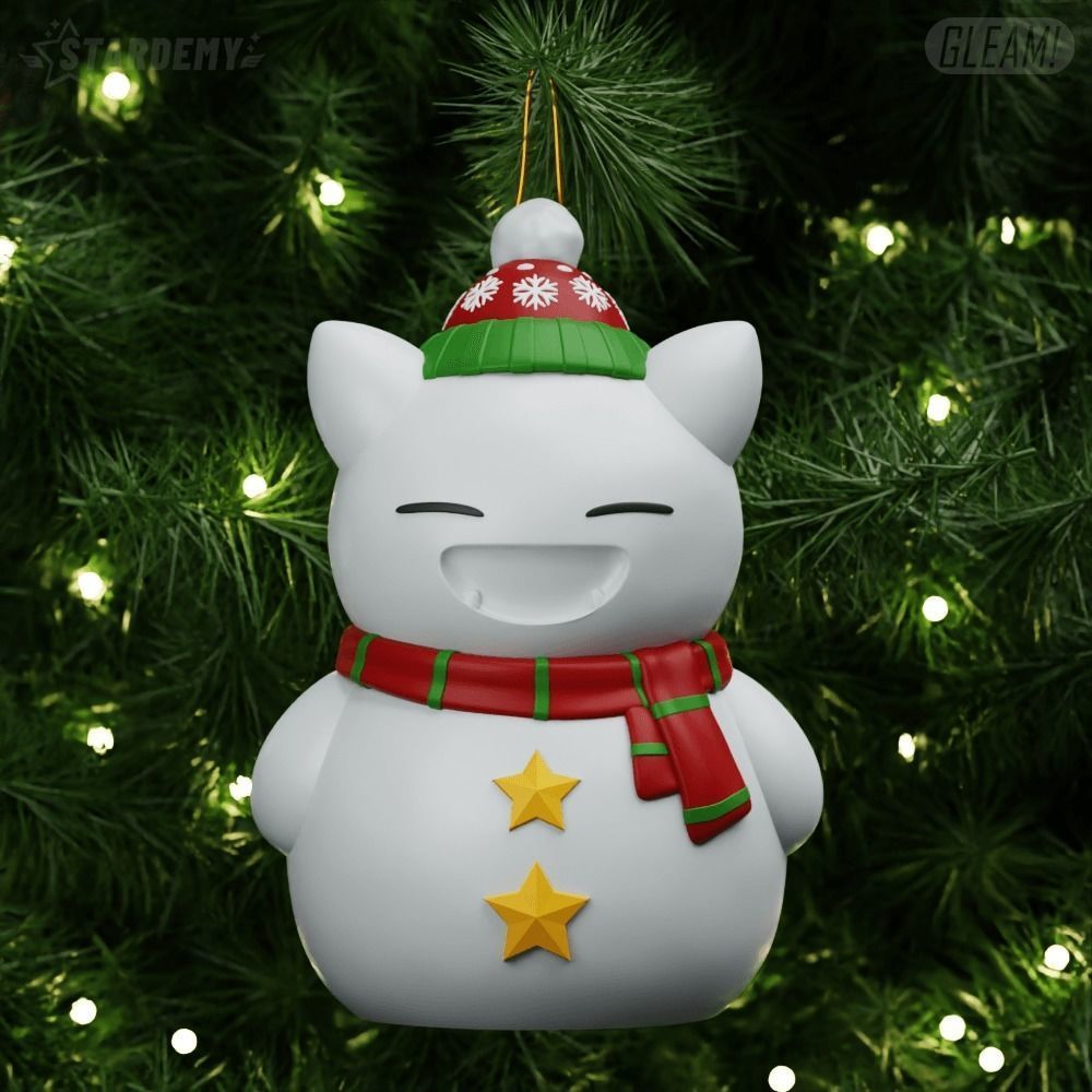 SNORLAX SNOWMAN CHRISTMAS POKEMON DECOR 3D print model_4