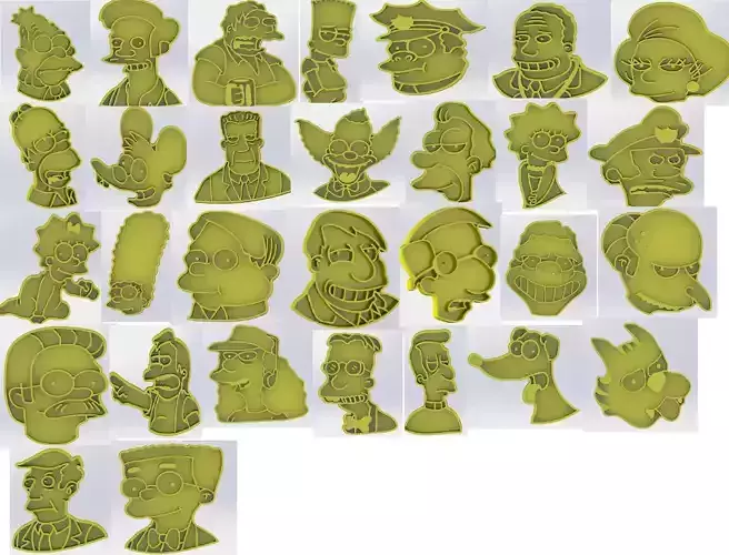 Simpsons cookie cutters bundle 30 pieces