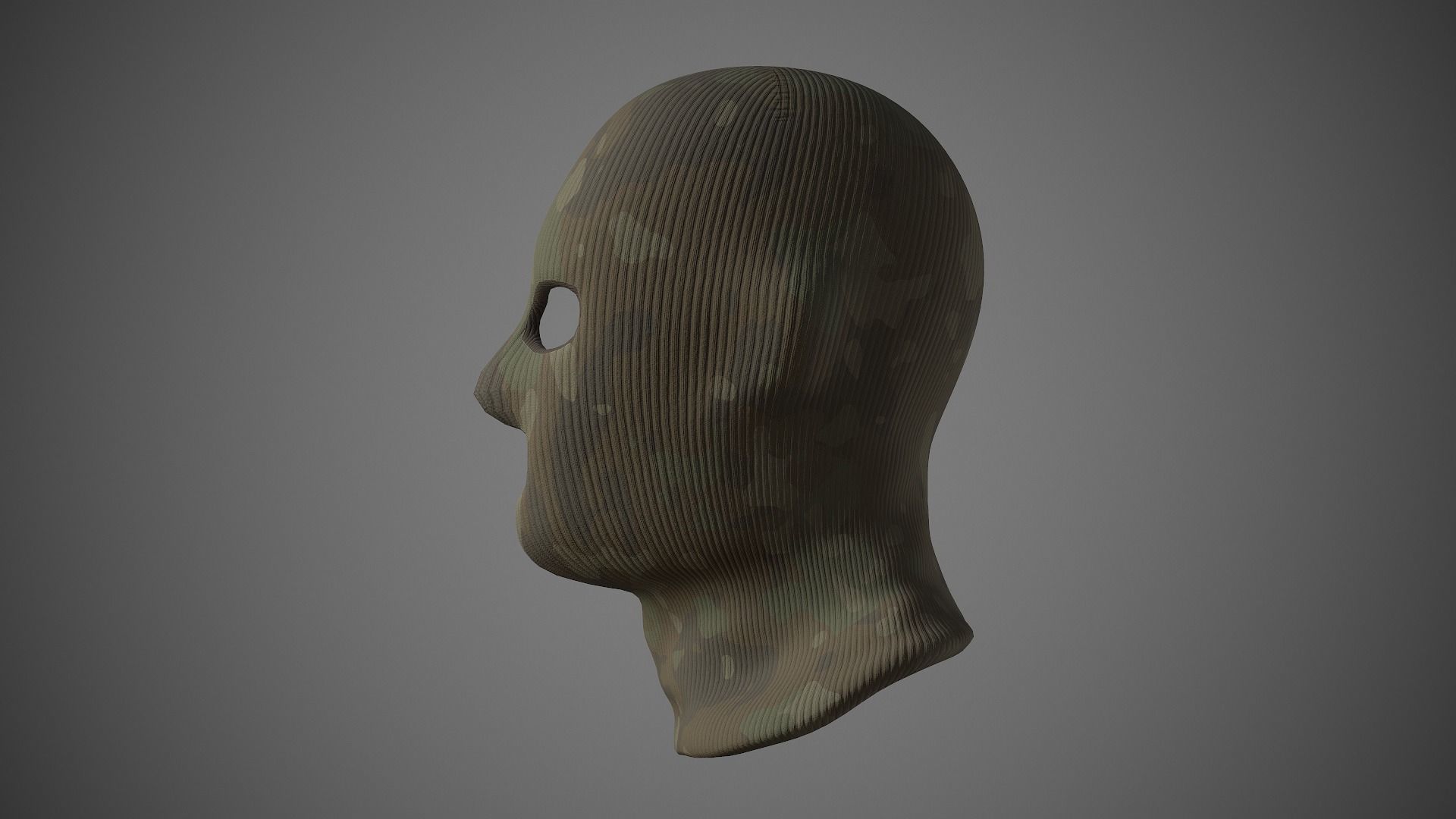 Ski Mask Low-poly 3D model_2