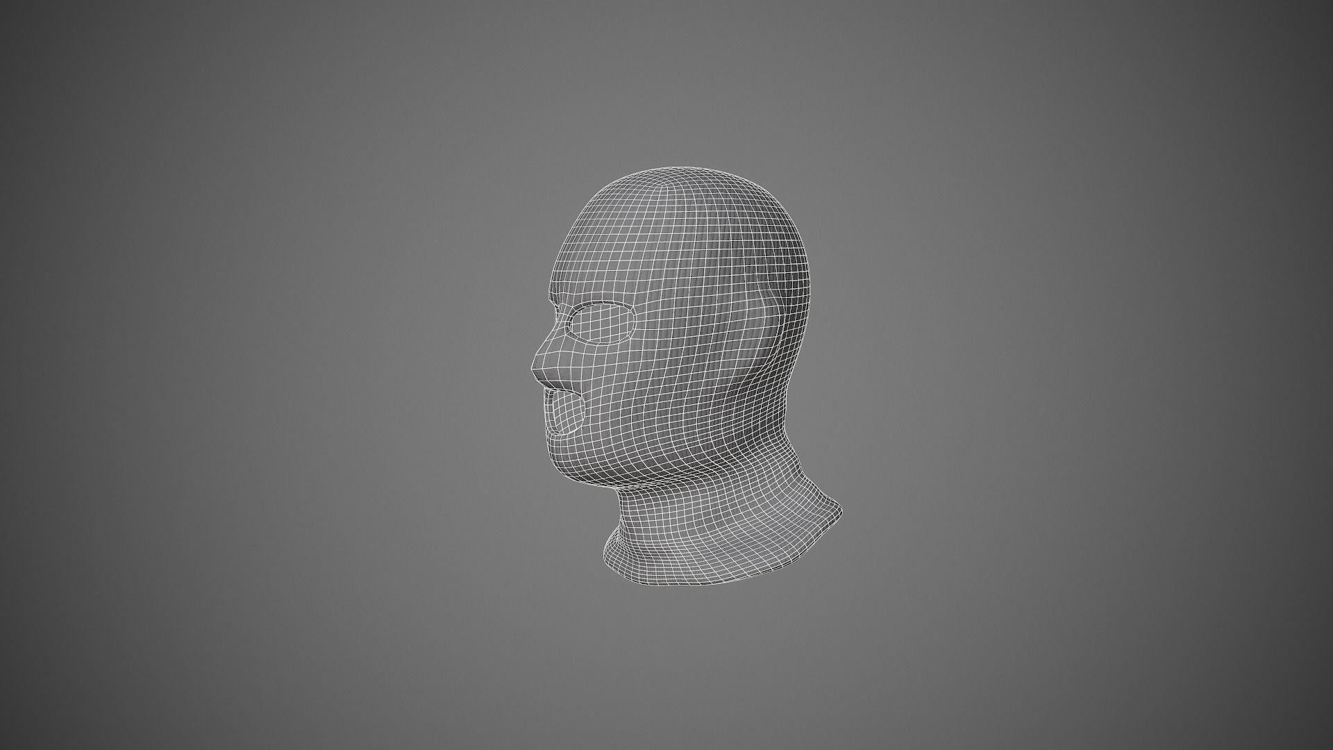 Ski Mask Low-poly 3D model_6