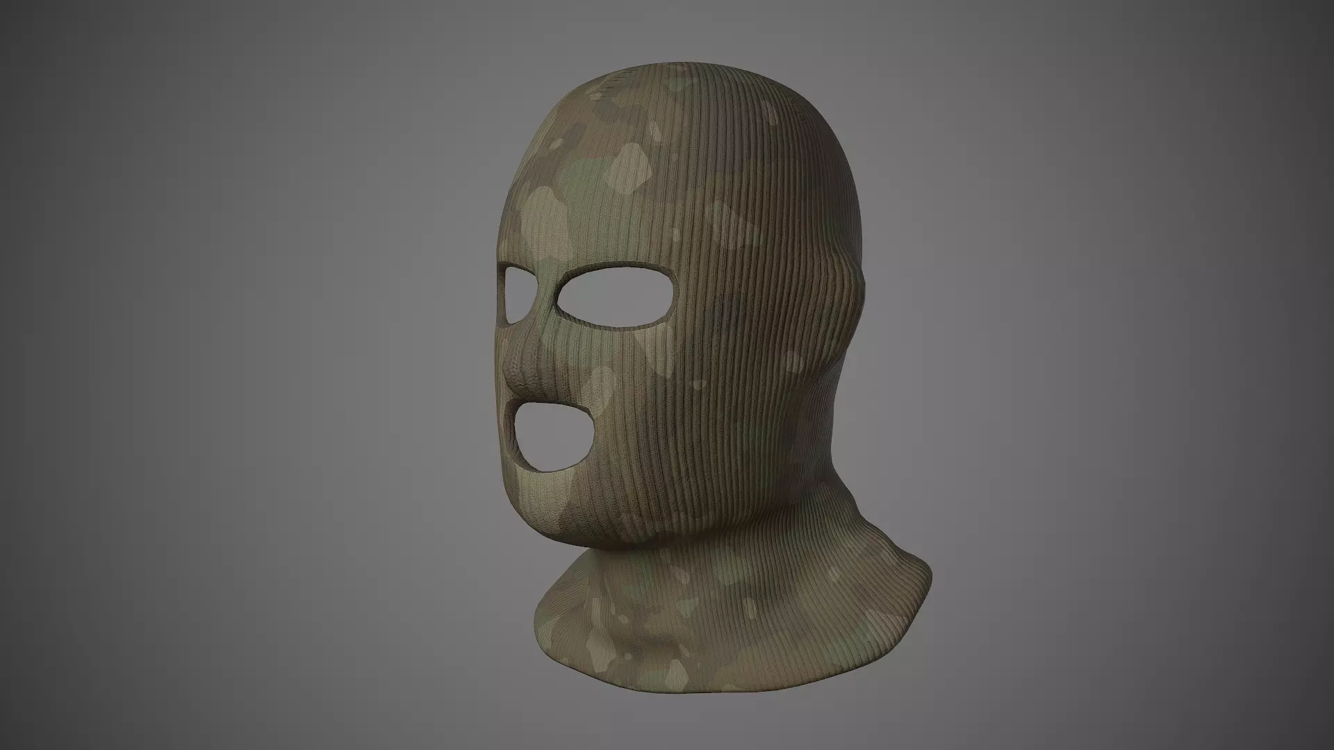Ski Mask Low-poly 3D model_0