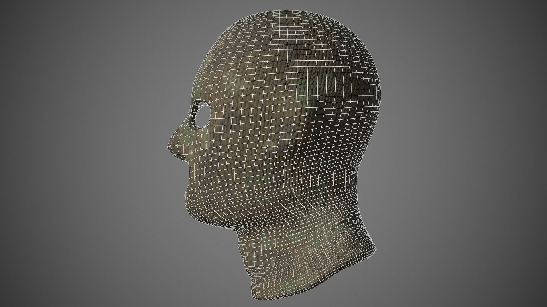 Ski Mask Low-poly 3D model_5