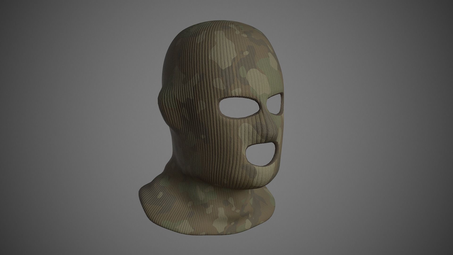Ski Mask Low-poly 3D model_1
