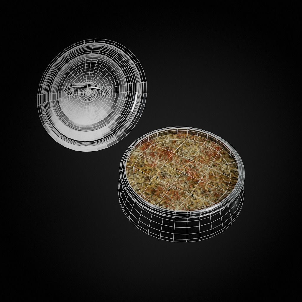 cauldron and scoop Low-poly 3D model_8