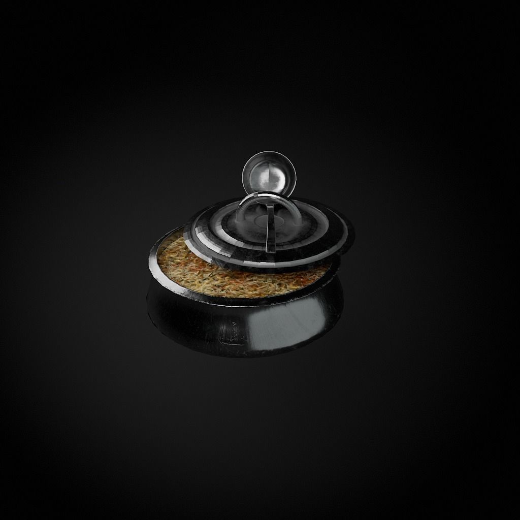 cauldron and scoop Low-poly 3D model_6