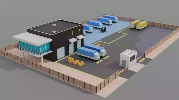 Delivery Factory 3D model