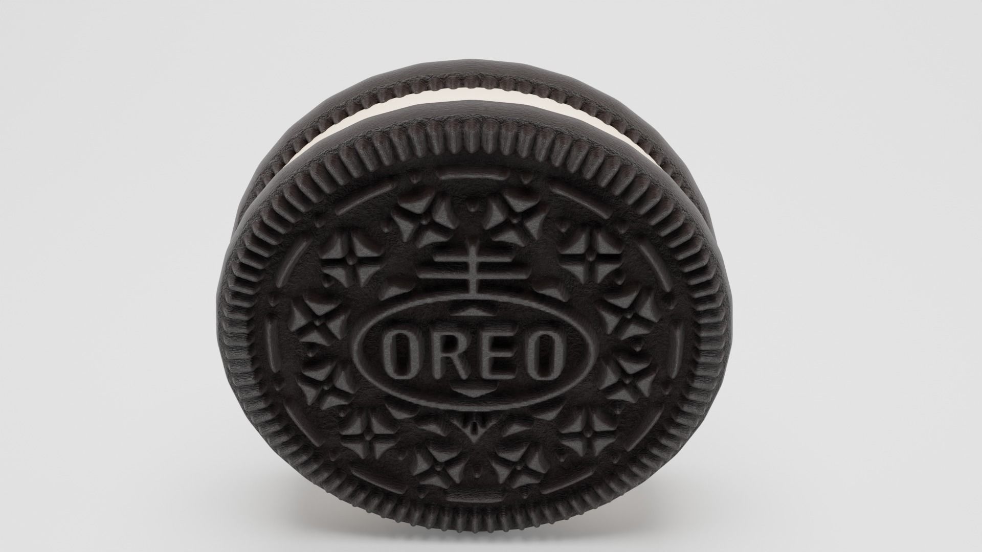 Black Oreo Cookie 3D Modell 3D model_3