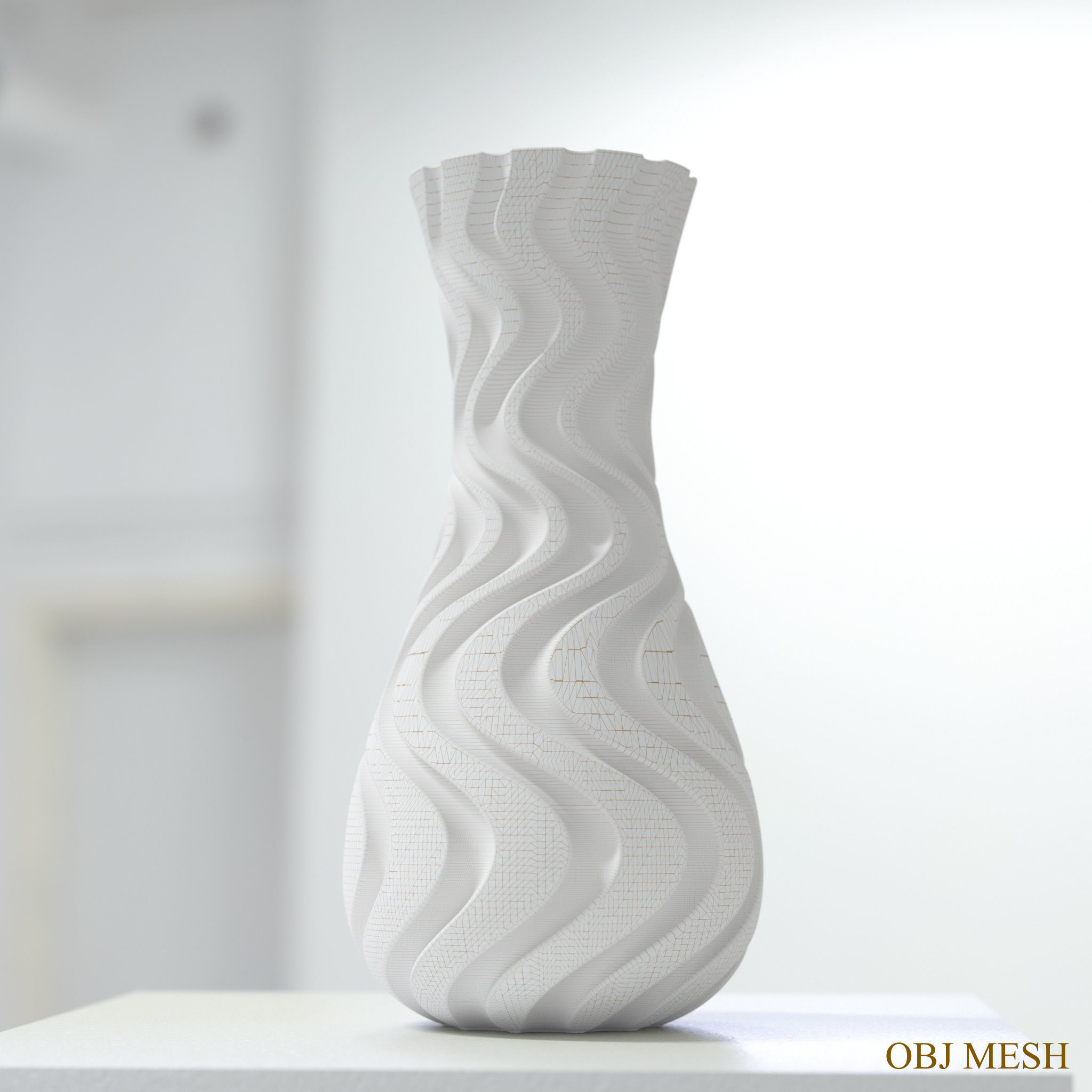 Flower Pot Vase 3D Print Vasija Decorativa Impresion 3D 3D print model_13