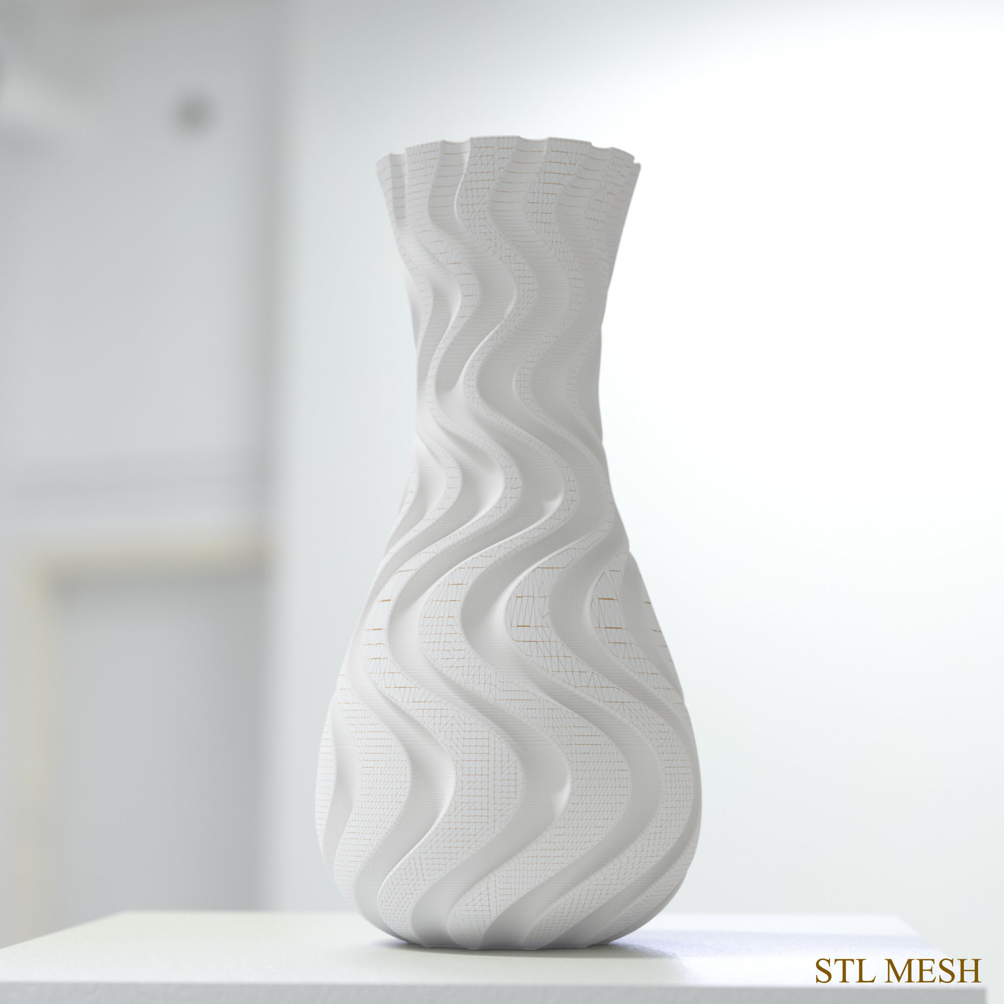 Flower Pot Vase 3D Print Vasija Decorativa Impresion 3D 3D print model_12