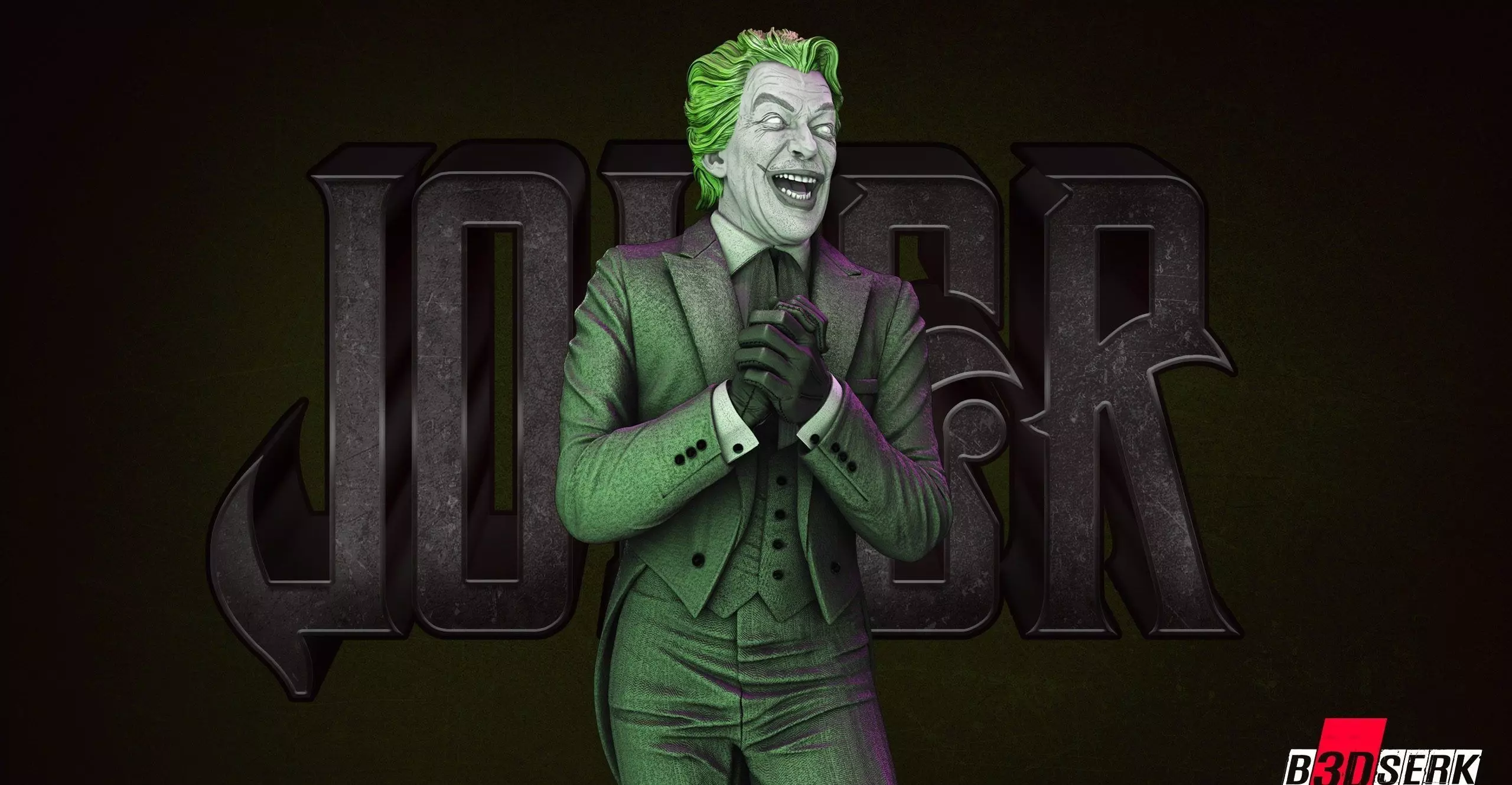 B3DSERK Joker Sculpture Tested for 3D printing 3D print model